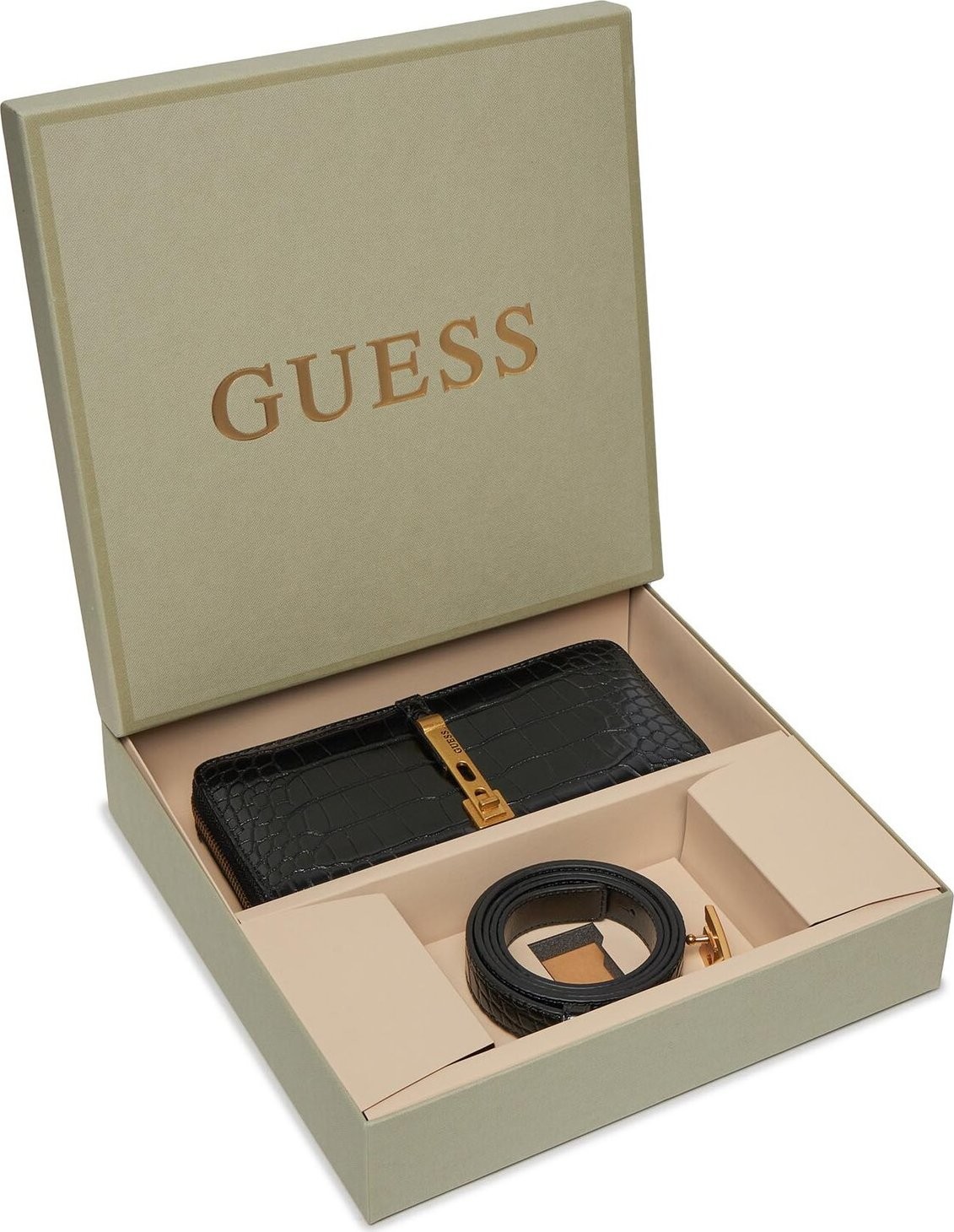 Sada peněženka a pásek Guess Gift Box GFBOXW P3304 BLA