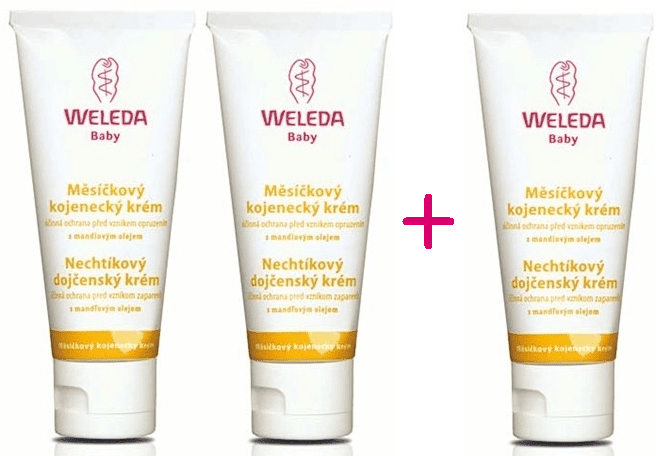 Weleda Měsíčkový kojenecký krém 75ml 2+1 zdarma 3 x 75 ml