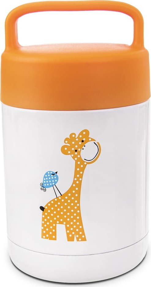 Oranžovo-bílá dětská termoska 480 ml Žirafa – Orion