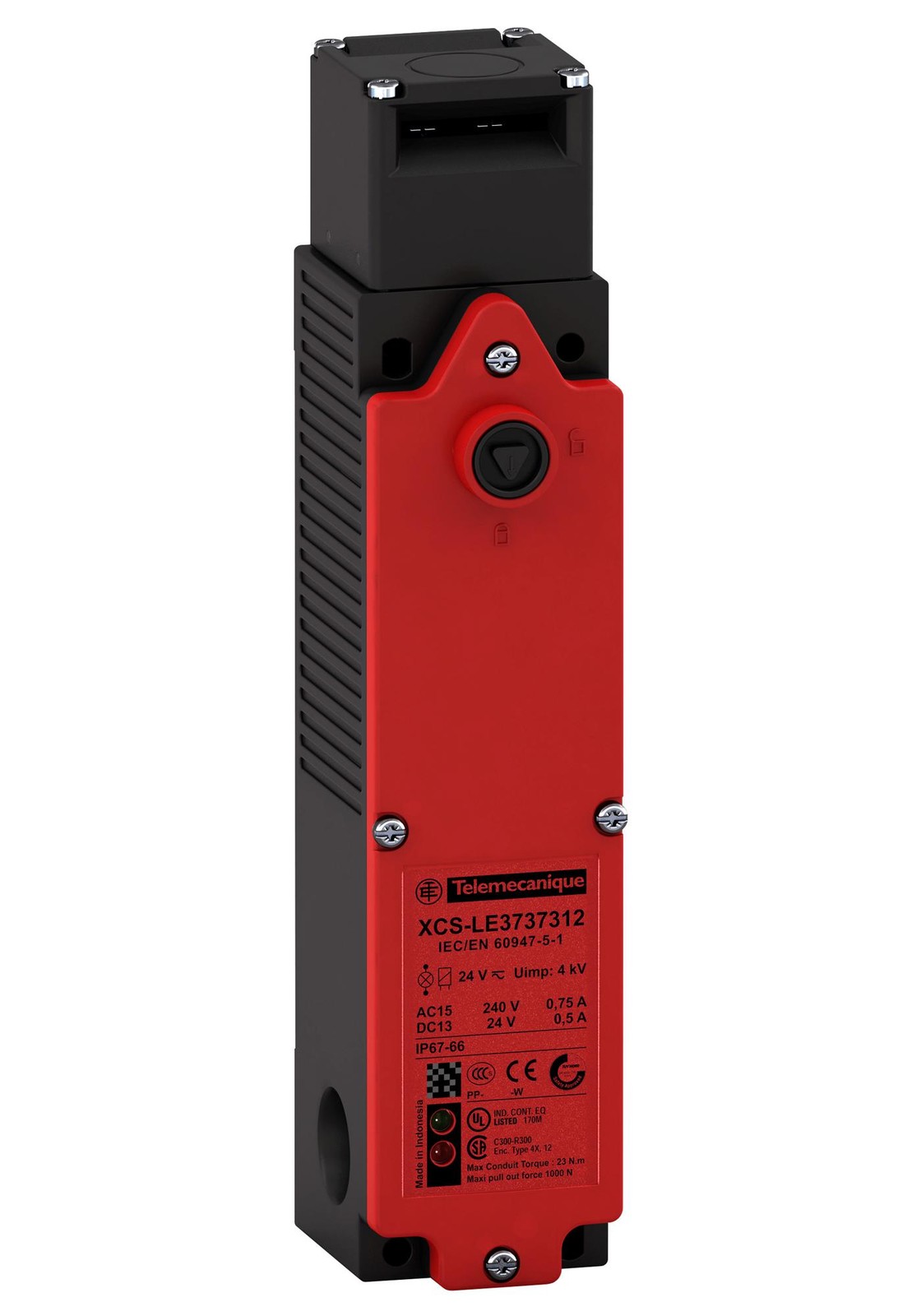 Telemecanique Sensors Xcsle2525512 Safety Switch, Spst-No/nc, 0.75A, 240V