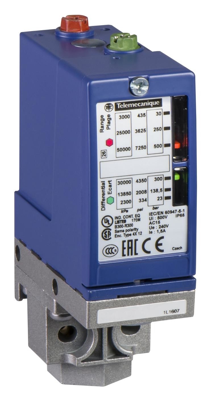 Telemecanique Sensors Xmlb160N2S11 Pressure Switch, Spst-Co, 160Bar, Panel
