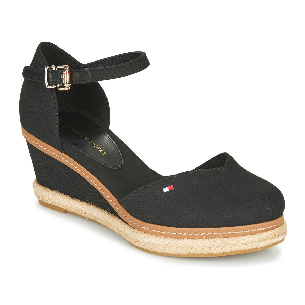 Tommy Hilfiger  BASIC CLOSED TOE MID WEDGE  Černá