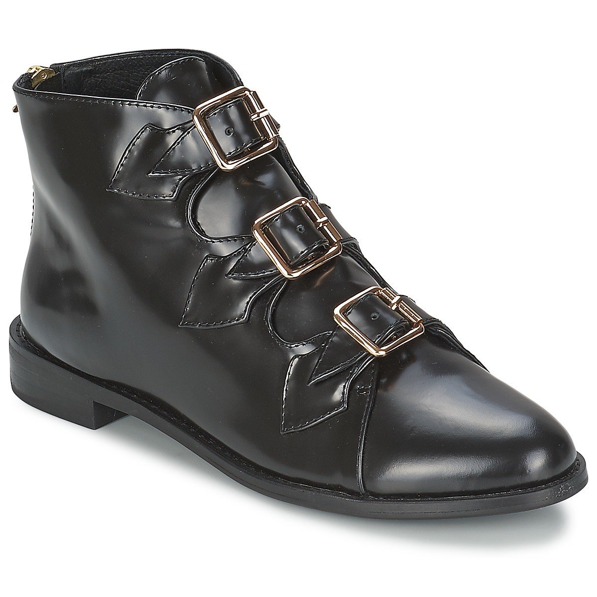 F-Troupe  Triple Buckle Boot  Černá