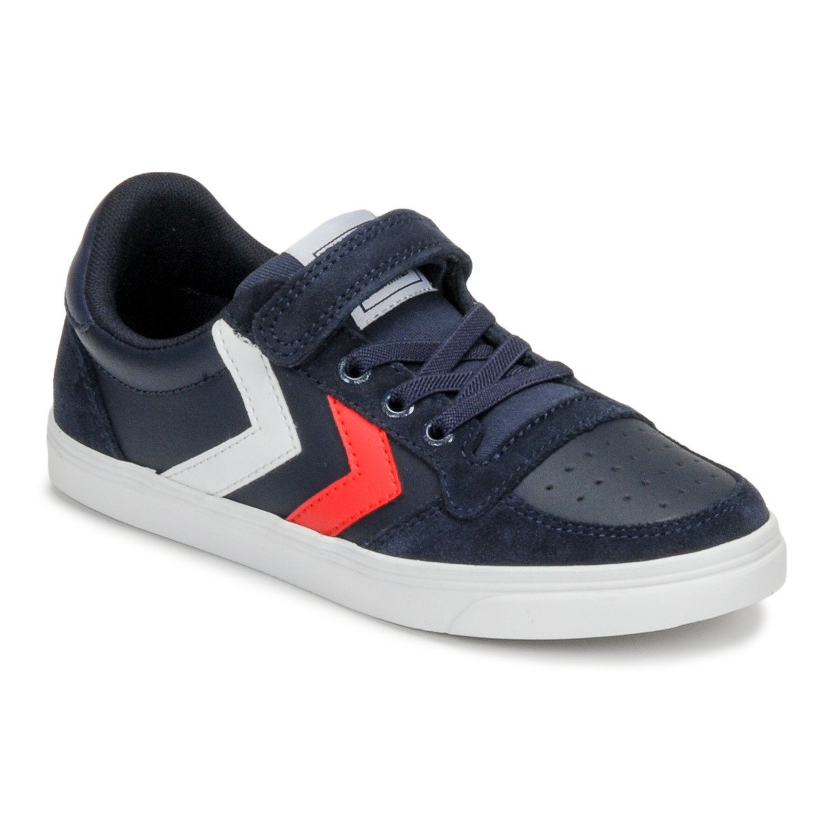 hummel  SLIMMER STADIL LEATHER LOW JR  Modrá