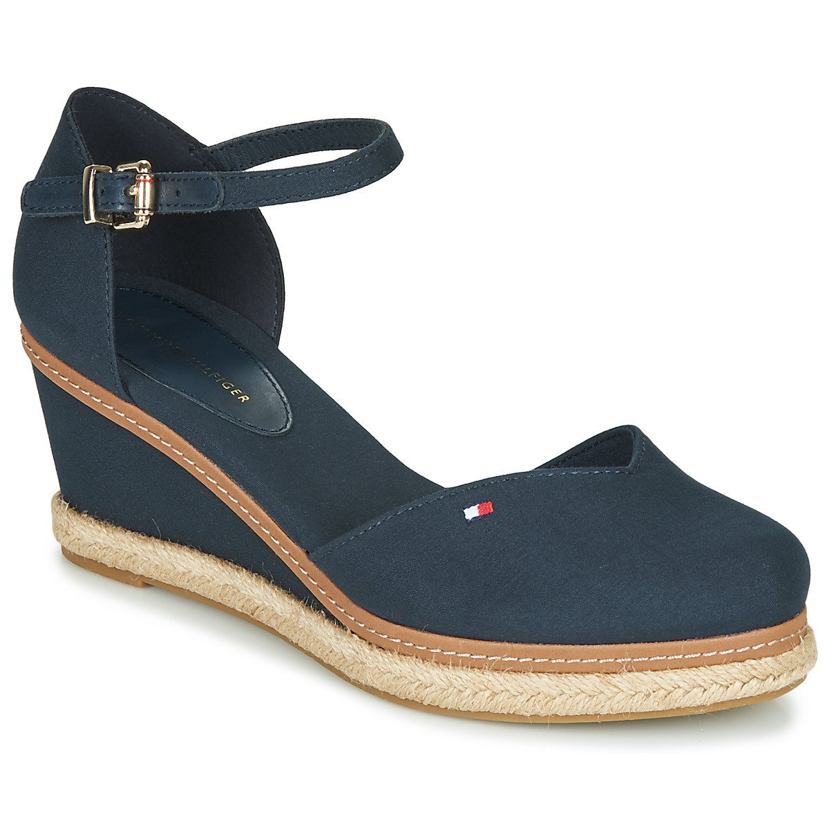 Tommy Hilfiger  BASIC CLOSED TOE MID WEDGE  Modrá