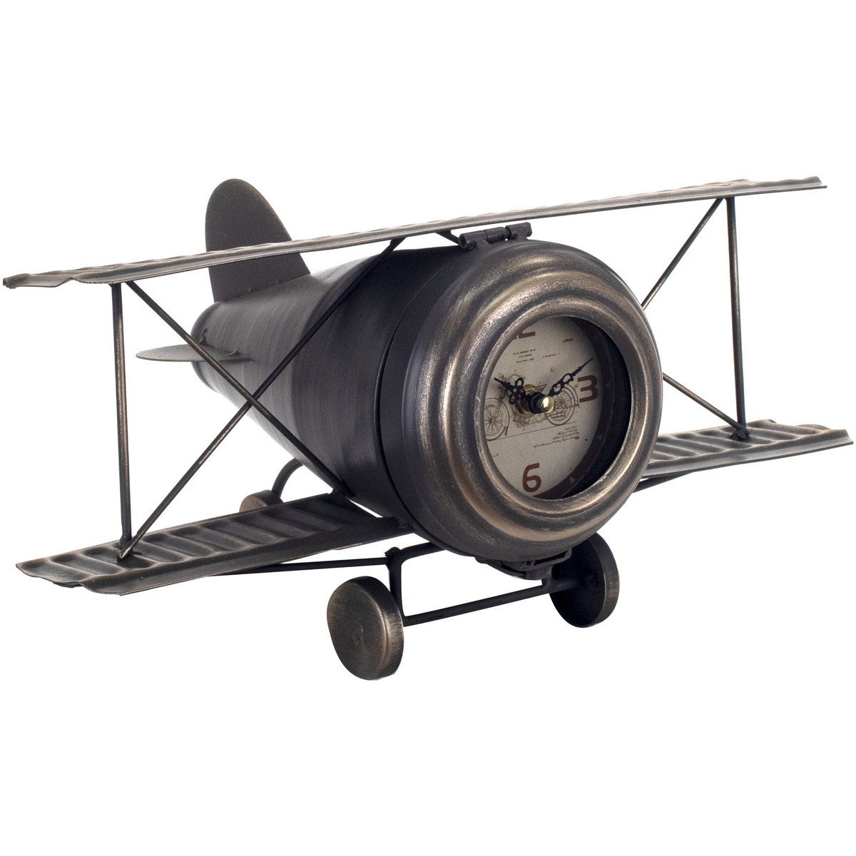 Signes Grimalt  Stolní Hodiny Letadlo.  Černá