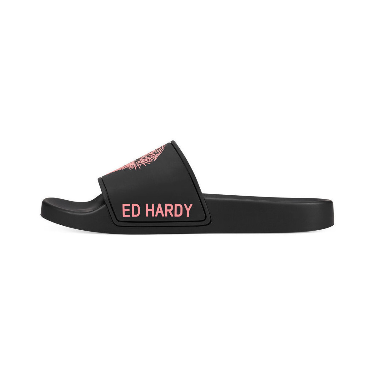 Ed Hardy  Sexy beast sliders black-fluo red  Černá