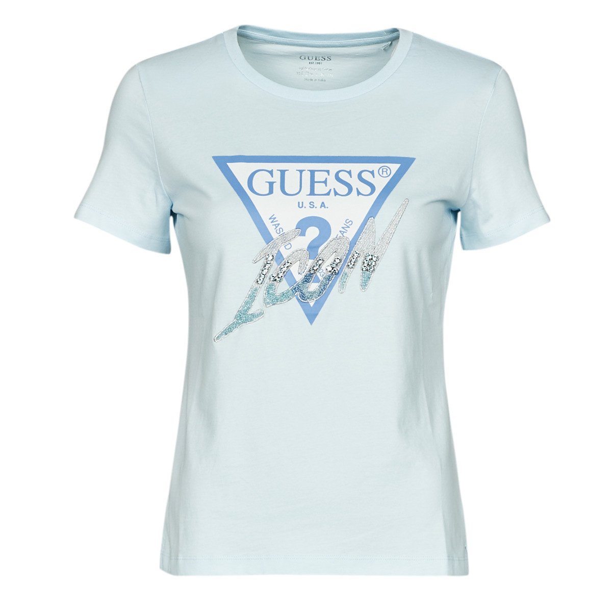 Guess  SS CN ICON TEE  Modrá