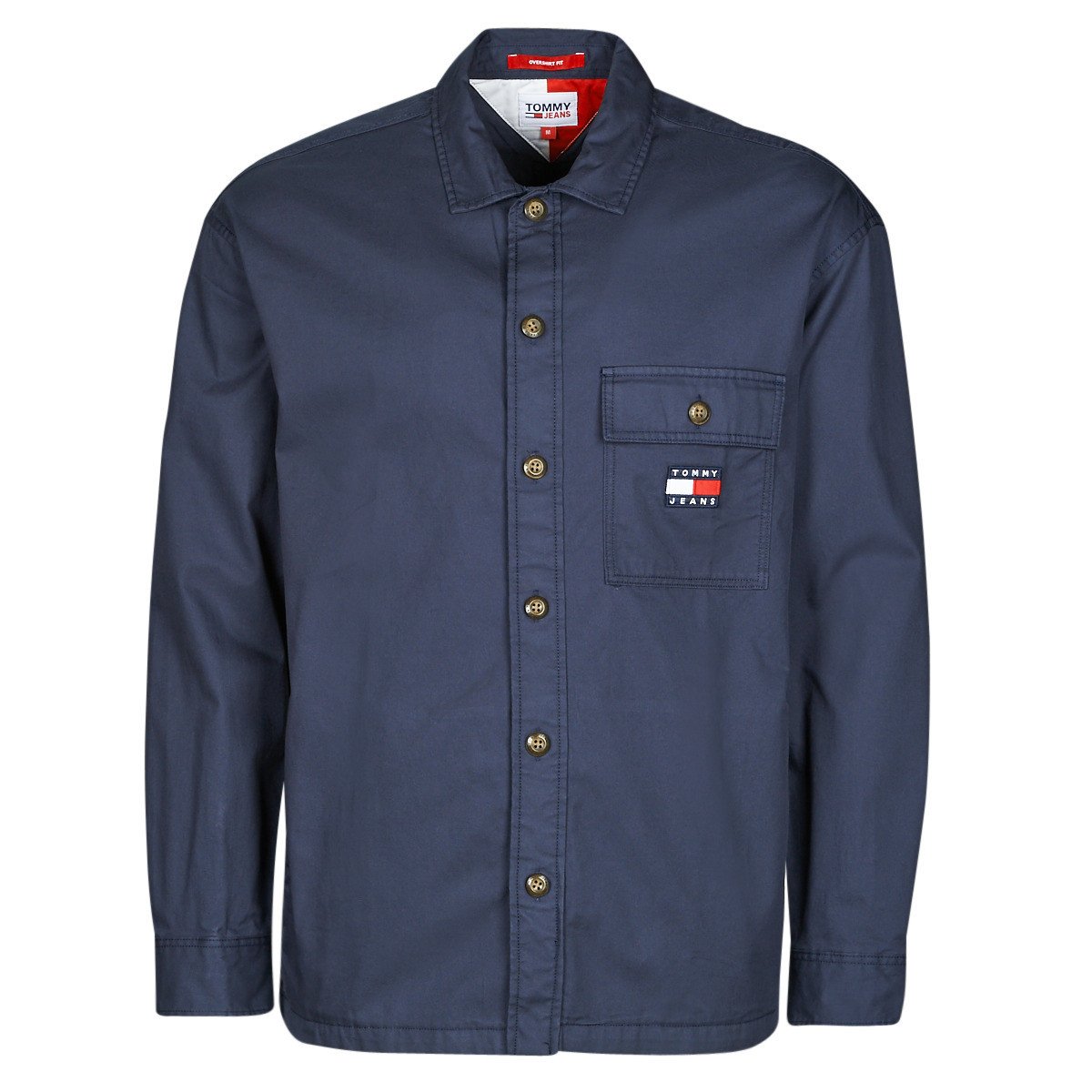 Tommy Jeans  TJM CLASSIC SOLID OVERSHIRT  Tmavě modrá