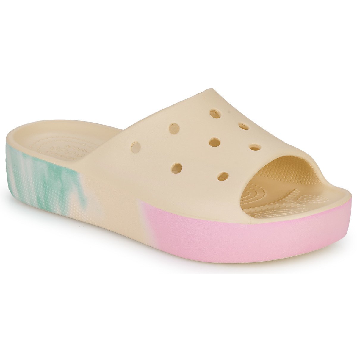 Crocs  CLASSIC PLATFORM OMBRE SLIDE  Béžová