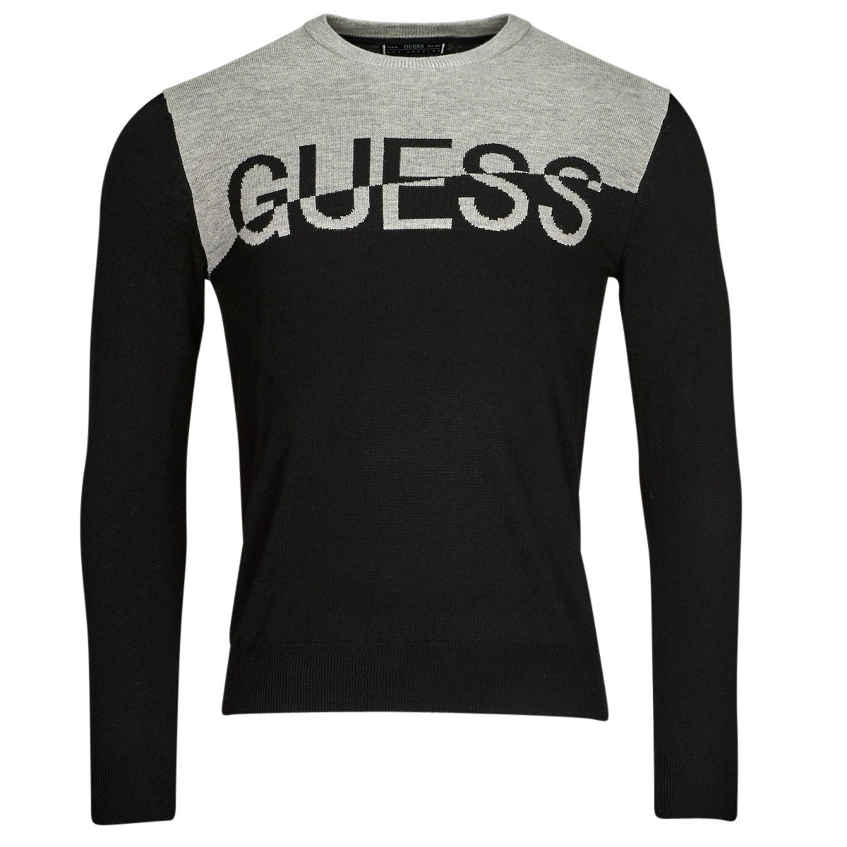 Guess  ALEX LS CN LOGO SWEATER  Černá