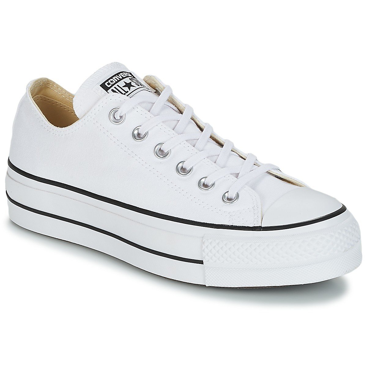 Converse  Chuck Taylor All Star Lift Clean Ox Core Canvas  Bílá