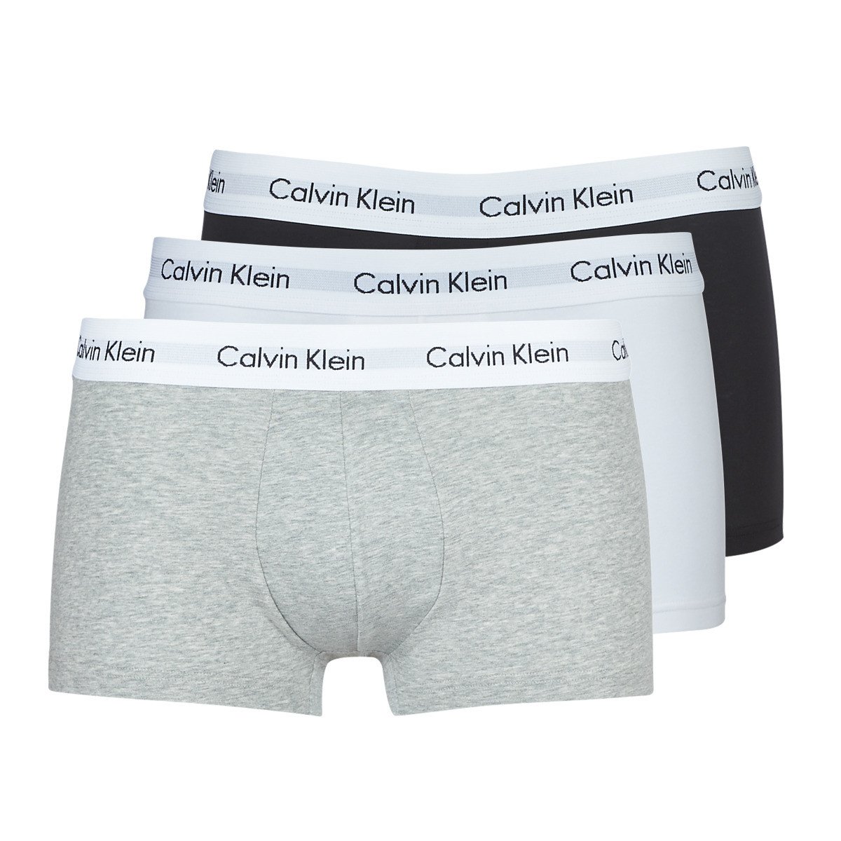 Calvin Klein Jeans  COTTON STRECH LOW RISE TRUNK X 3  Černá