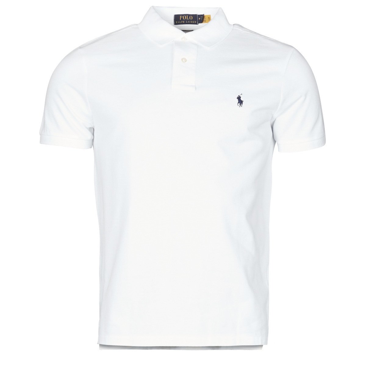 Polo Ralph Lauren  POLO AJUSTE DROIT EN COTON BASIC MESH LOGO PONY PLAYER  Bílá