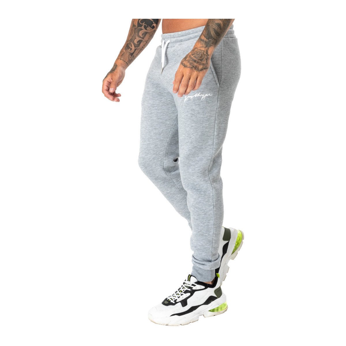 Justhype Ltd  Scribble Logo Joggers  Šedá