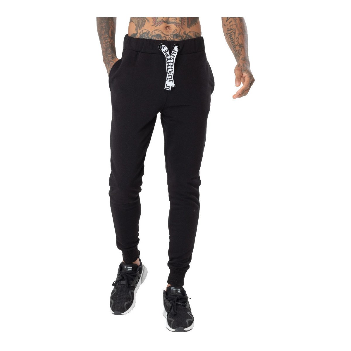 Justhype Ltd  Drawcord Joggers  Černá