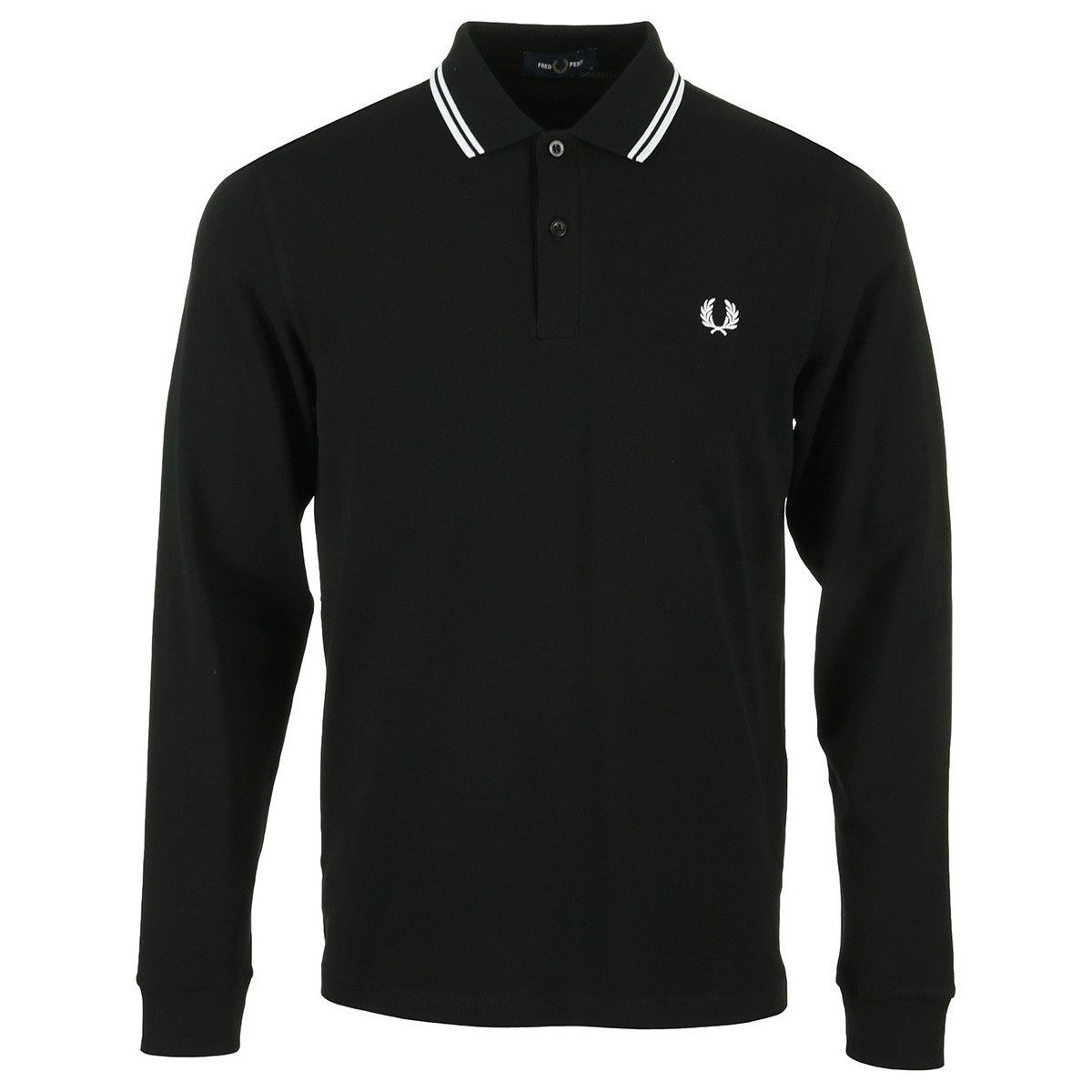 Fred Perry  Twin Tipped Shirt Long Sleeves  Černá