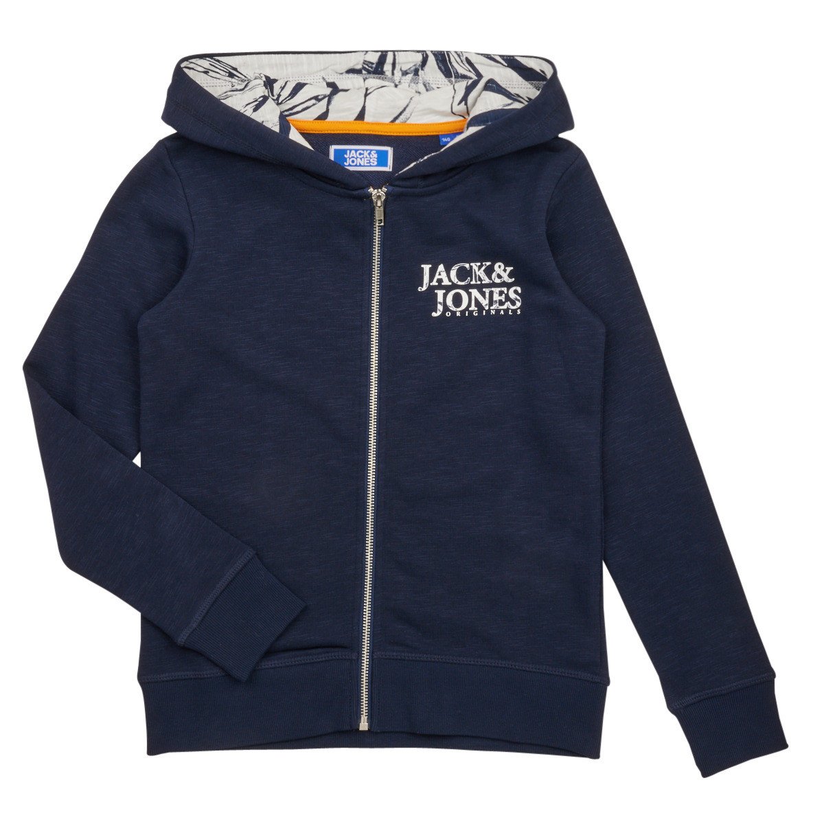 Jack & Jones  JORCRAYON SWEAT ZIP HOOD  Tmavě modrá