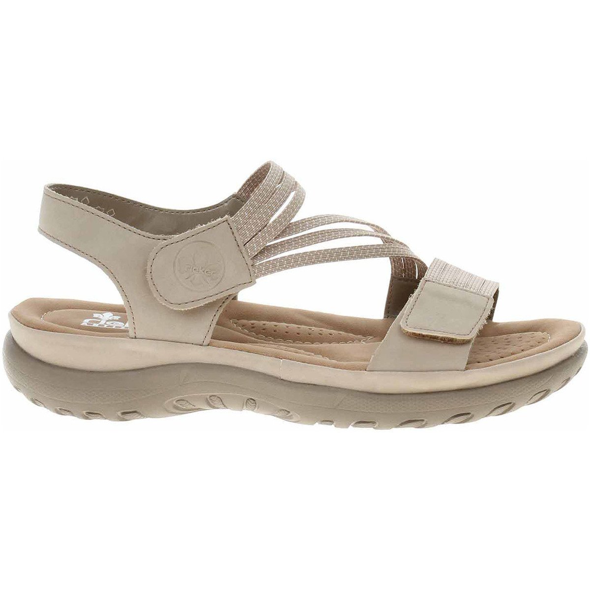 Rieker  Dámské sandály  64870-62 beige  Béžová
