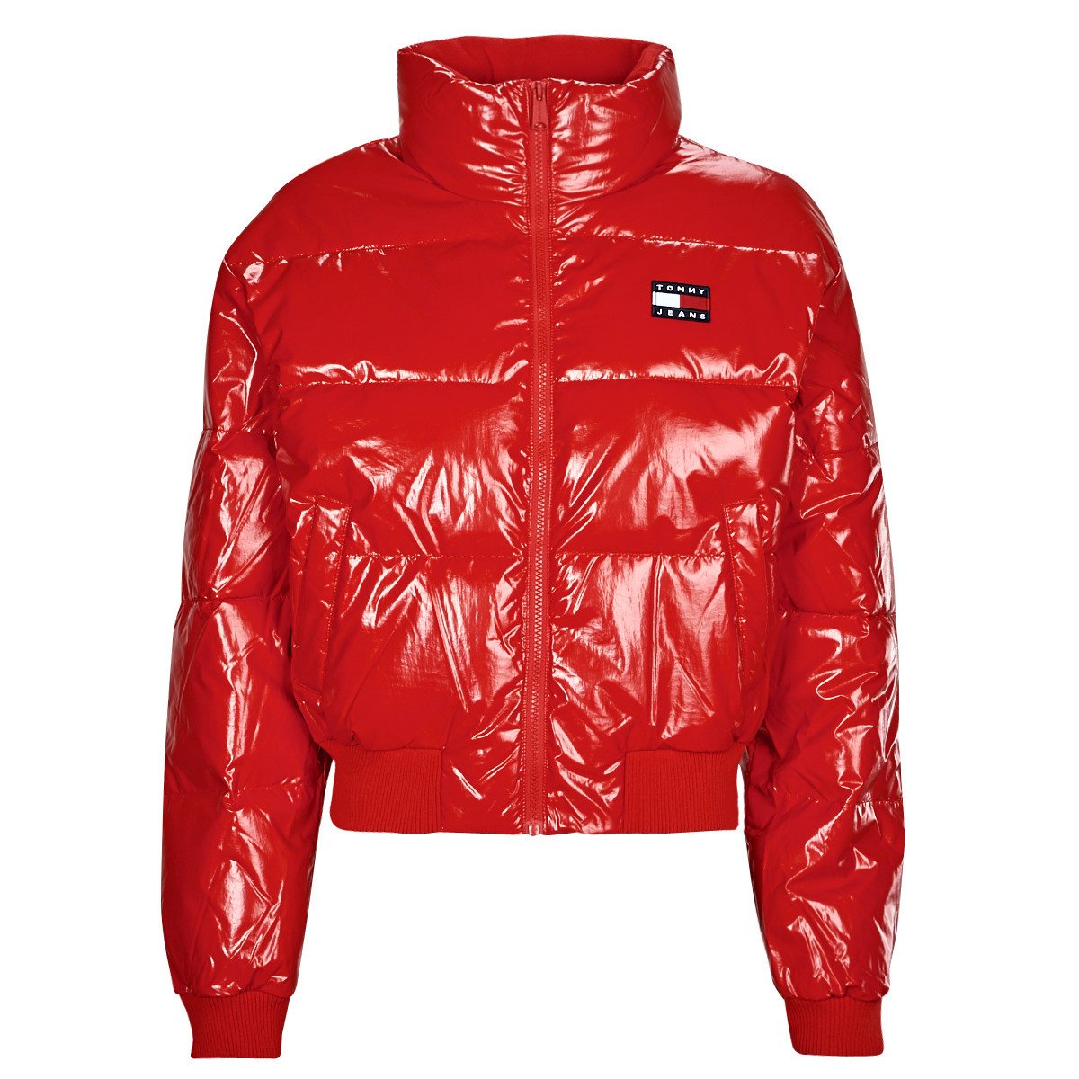 Tommy Jeans  TJW BADGE GLOSSY PUFFER  Červená