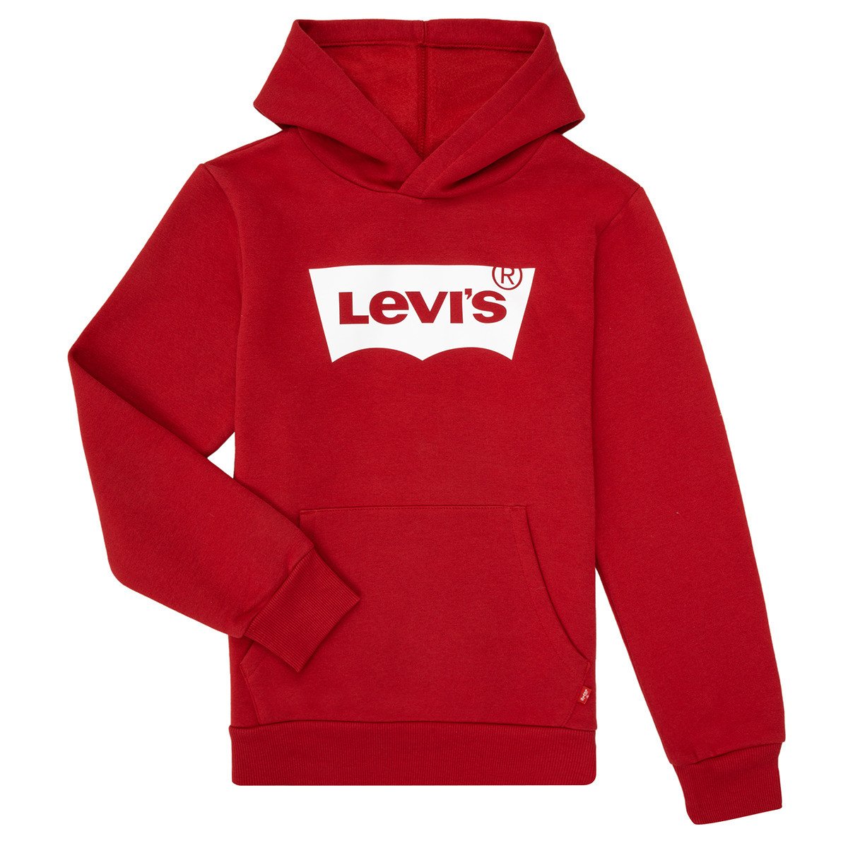 Levis  BATWING SCREENPRINT HOODIE  Červená