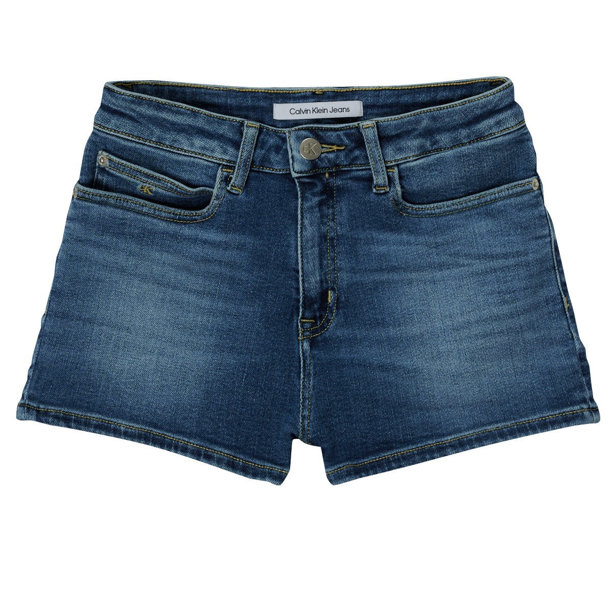 Calvin Klein Jeans  RELAXED HR SHORT MID BLUE  Modrá