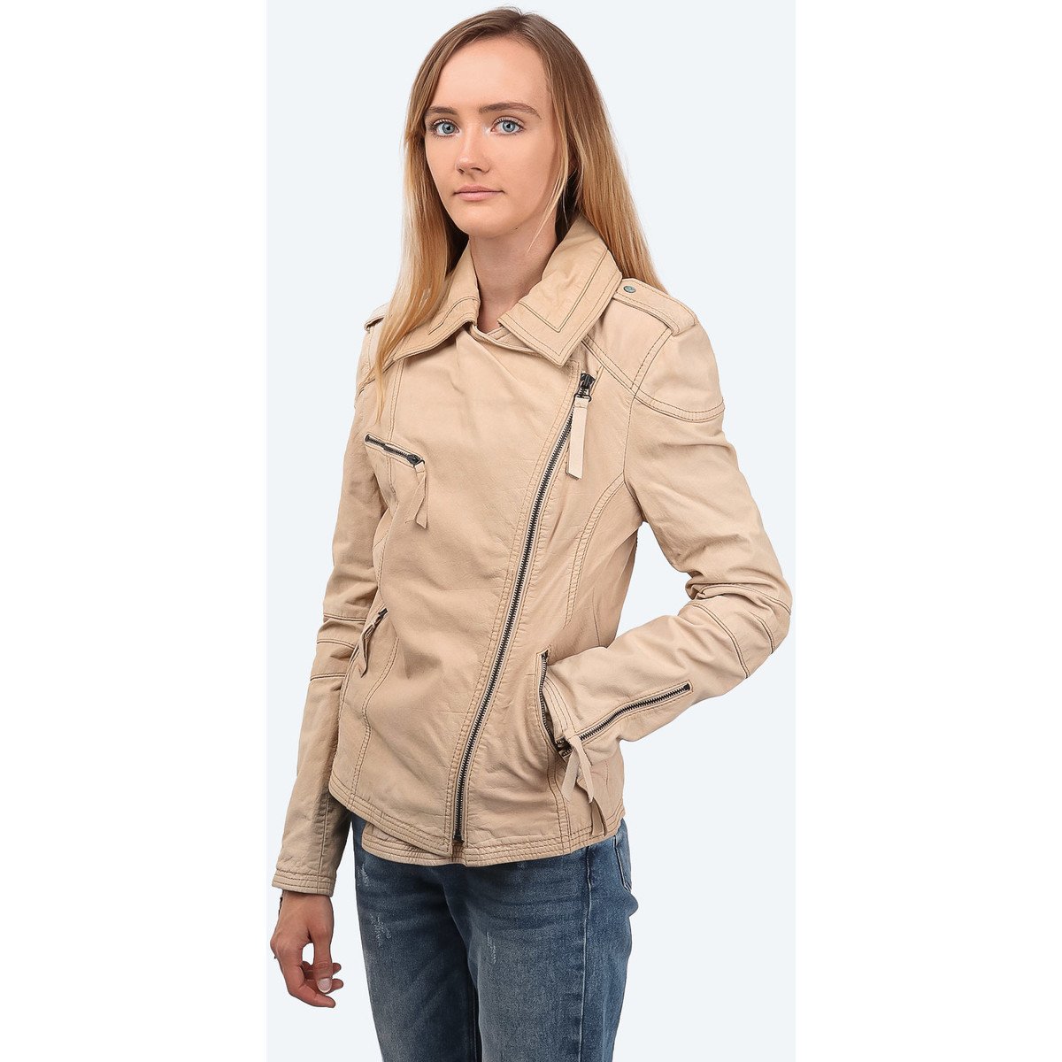 Wrangler  Wmns Buffalo Leather Jacket W4003ZB29  Béžová