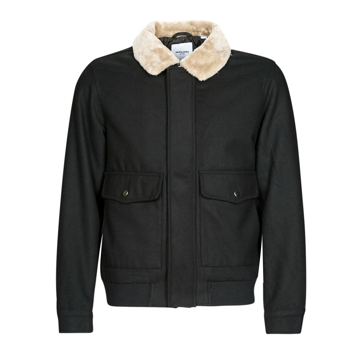 Jack & Jones  JJTOM WOOL BOMBER  Černá