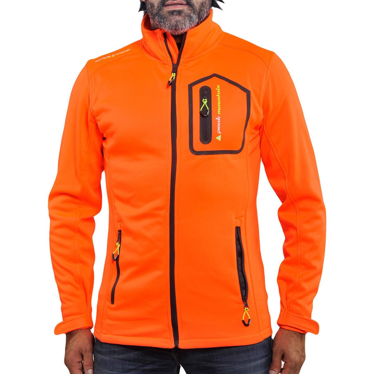Peak Mountain  Blouson polar shell homme CRISTOM  Oranžová