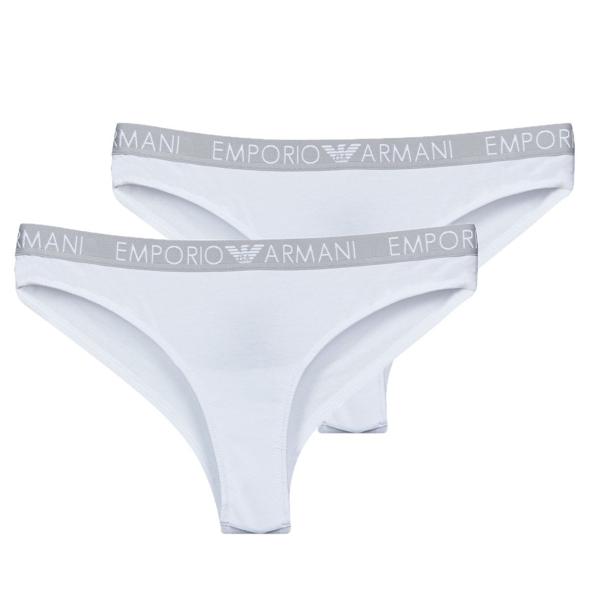 Emporio Armani  BI-PACK BRAZILIAN BRIEF PACK X2  Bílá