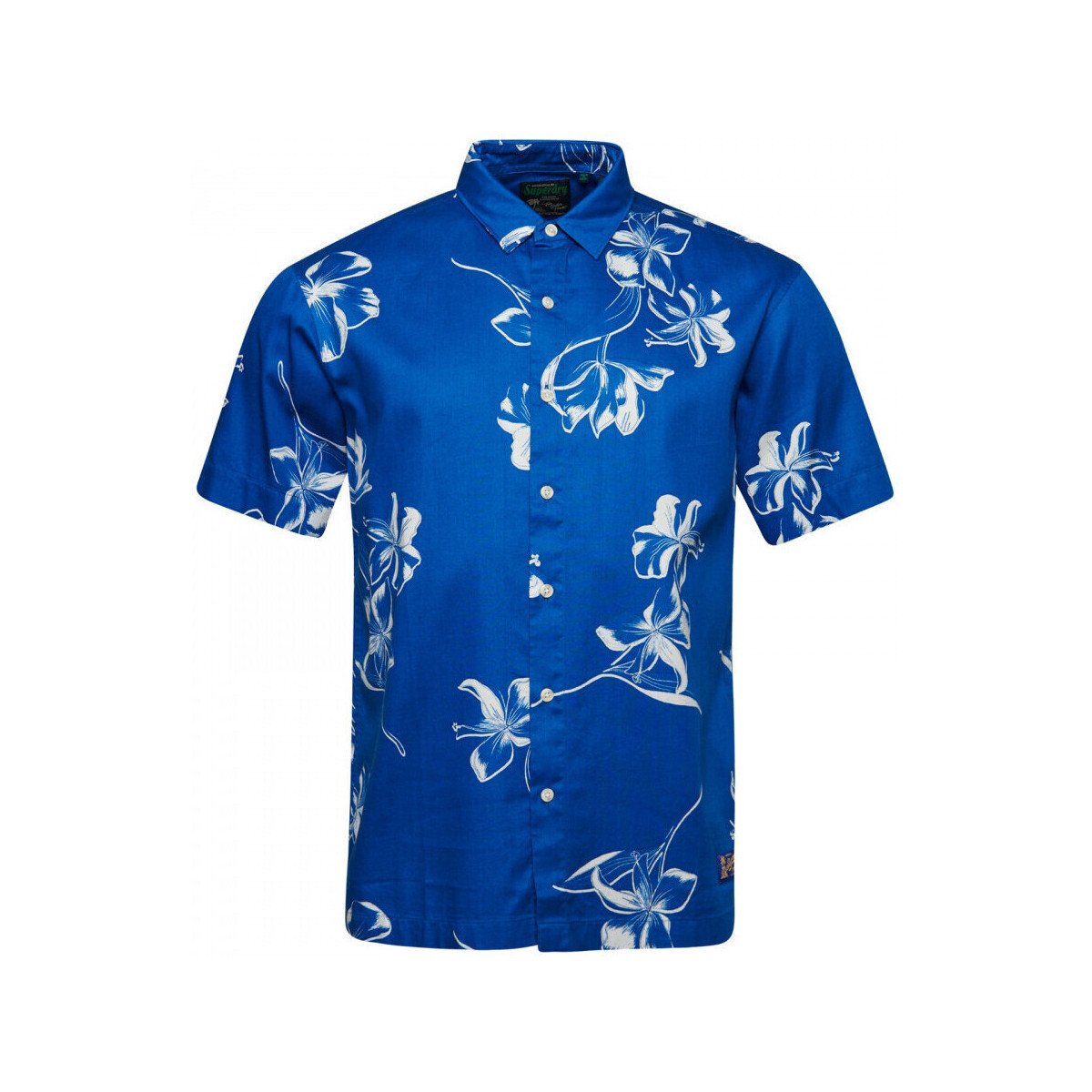 Superdry  Vintage hawaiian s/s shirt  Modrá