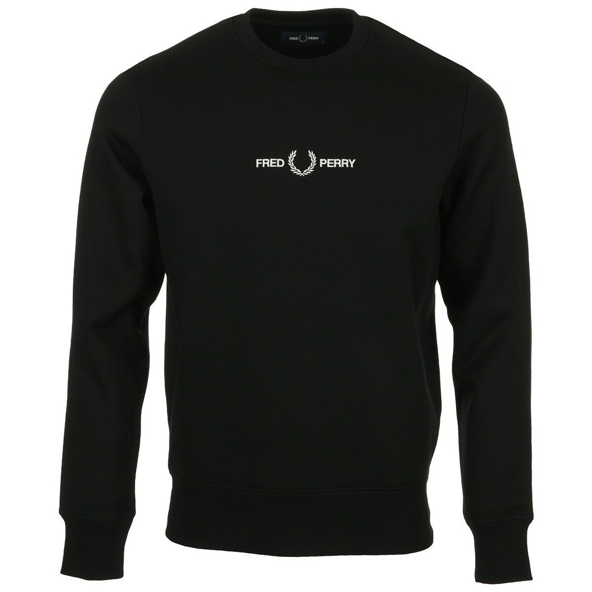 Fred Perry  Embroidered Sweatshirt  Černá