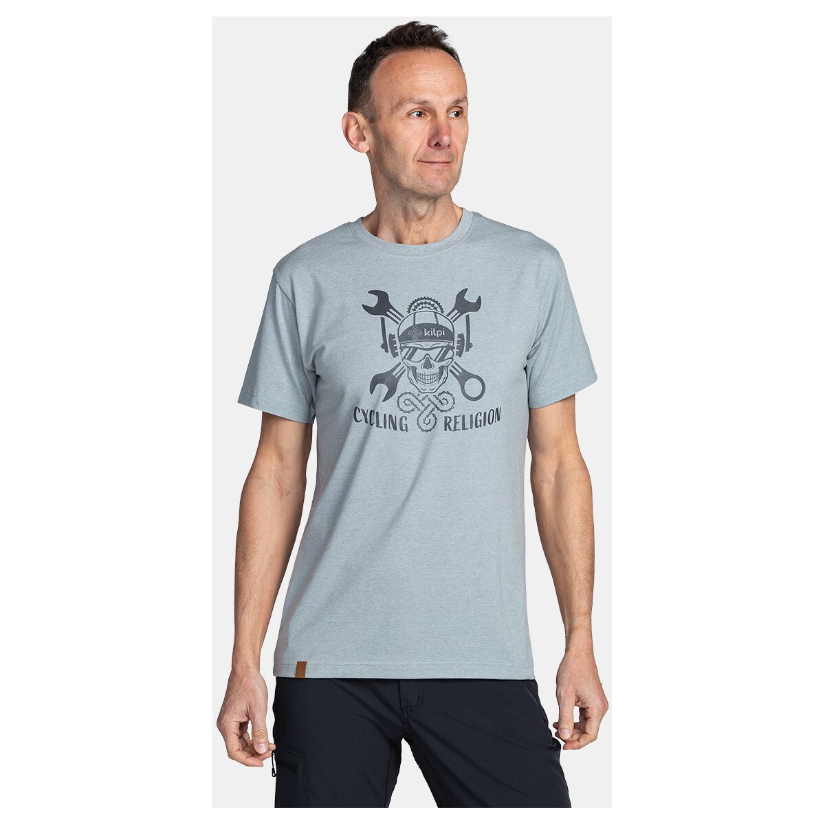 Kilpi  Pánské bavlněné triko  SKULLY-M  Šedá