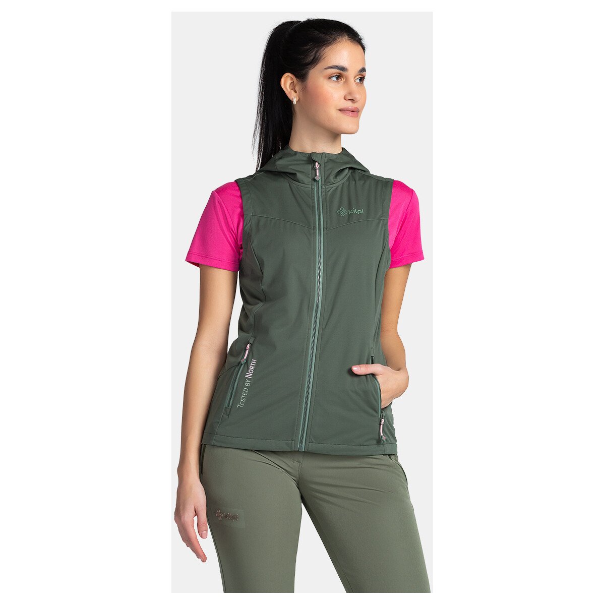 Kilpi  Dámská softshellová vesta  MONILEA-W  Zelená