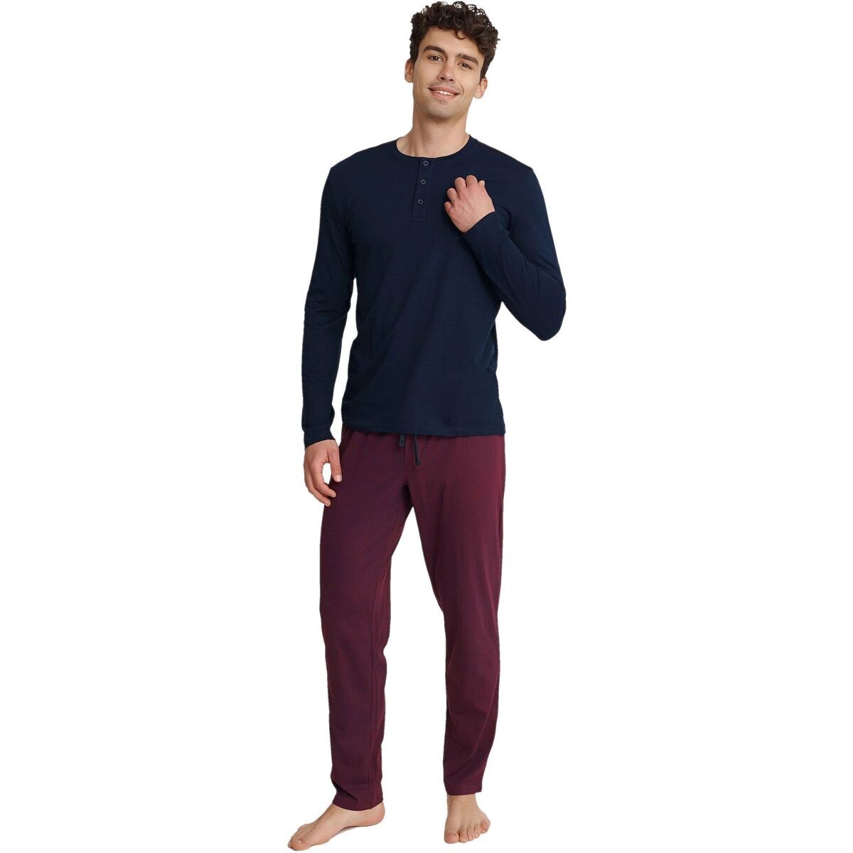 Esotiq & Henderson  Pánské pyžamo 40949 Udos blue  ruznobarevne