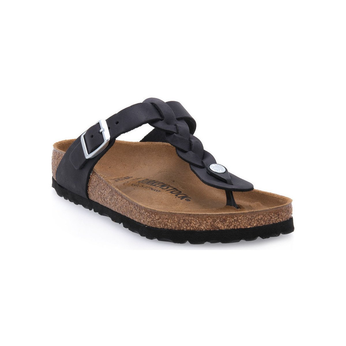 Birkenstock  GIZEH BRAIDED BLK OILED CALZ S  Černá