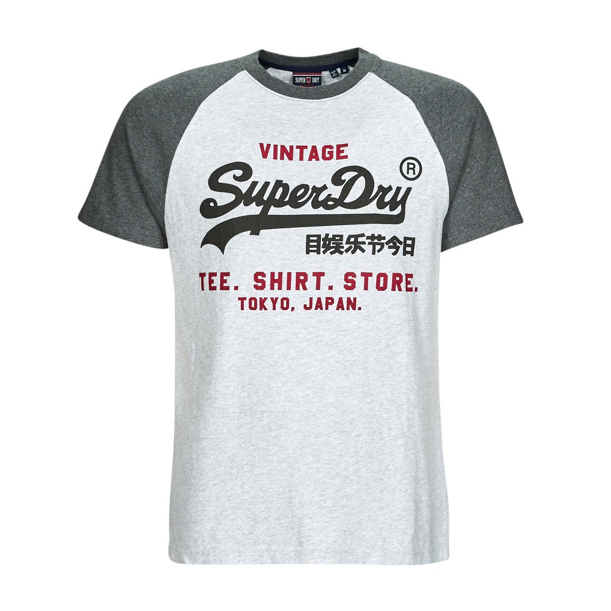 Superdry  VINTAGE VL HERITAGE RGLN TEE  Šedá