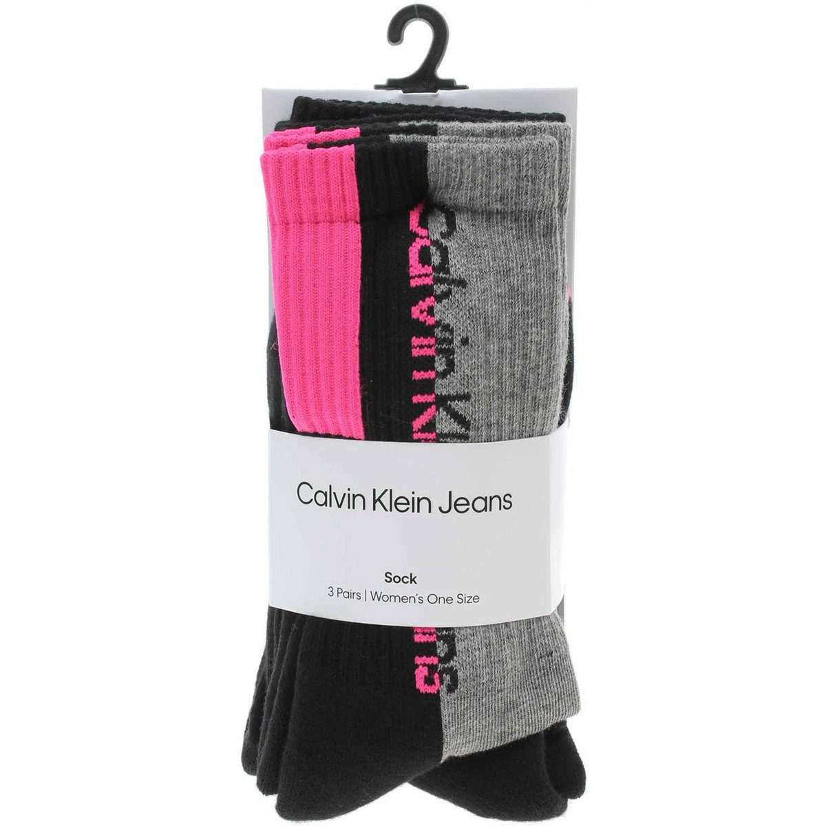 Calvin Klein Jeans  dámské ponožky 701218754001999 black  Černá