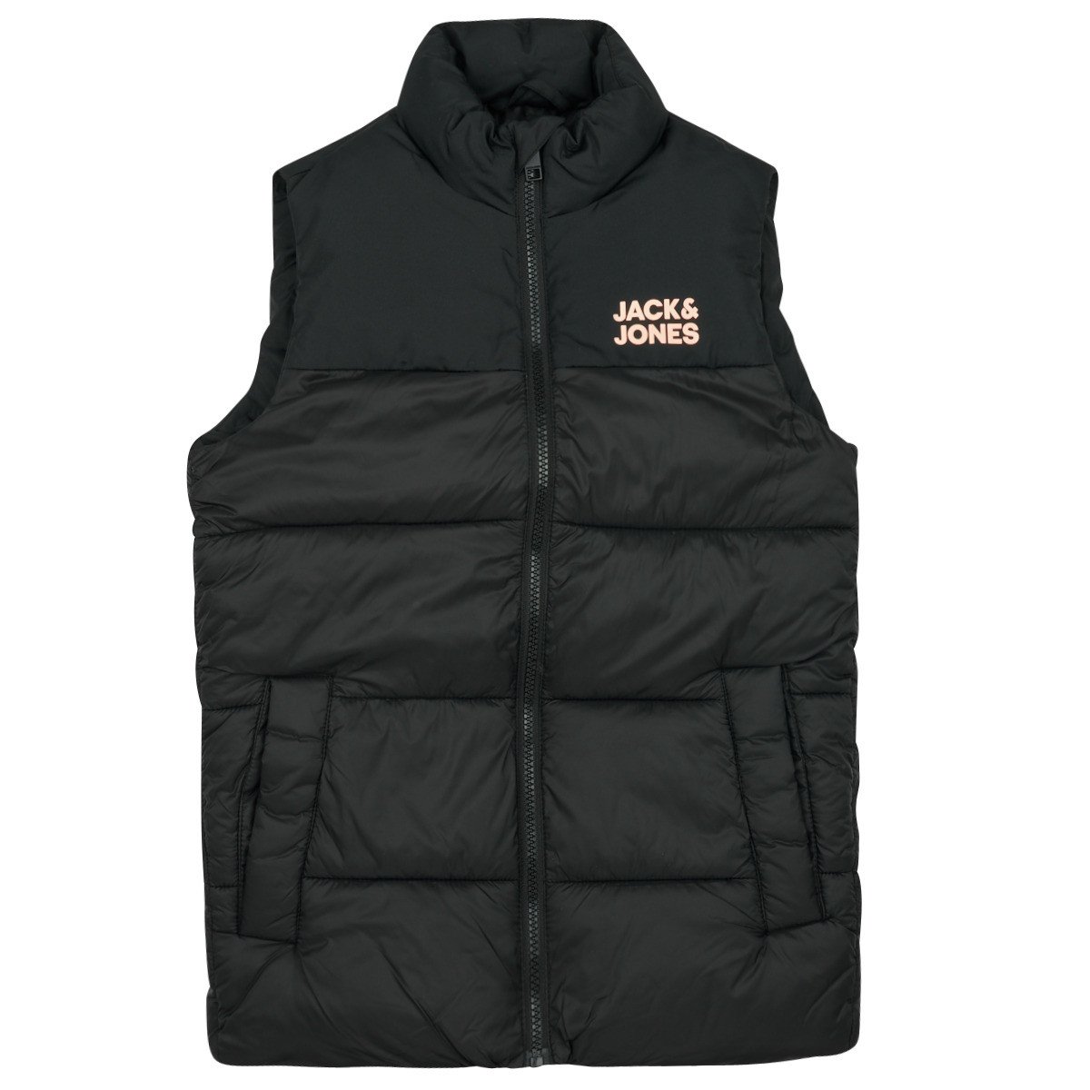 Jack & Jones  JJETOBY BODYWARMER COLLAR SN  Černá