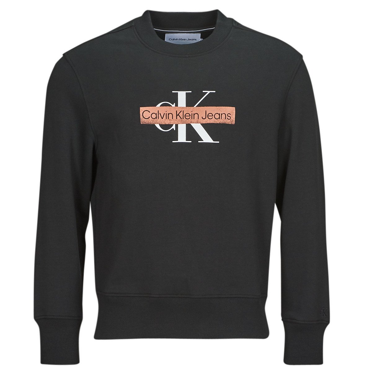 Calvin Klein Jeans  MONOLOGO STENCIL CREW NECK  Černá