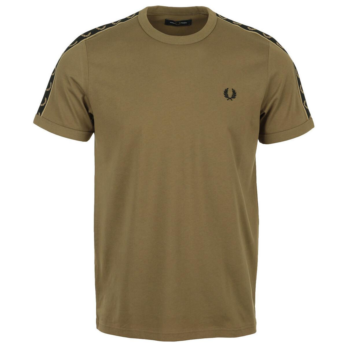 Fred Perry  Contrast Tape Ringer T-Shirt  Hnědá