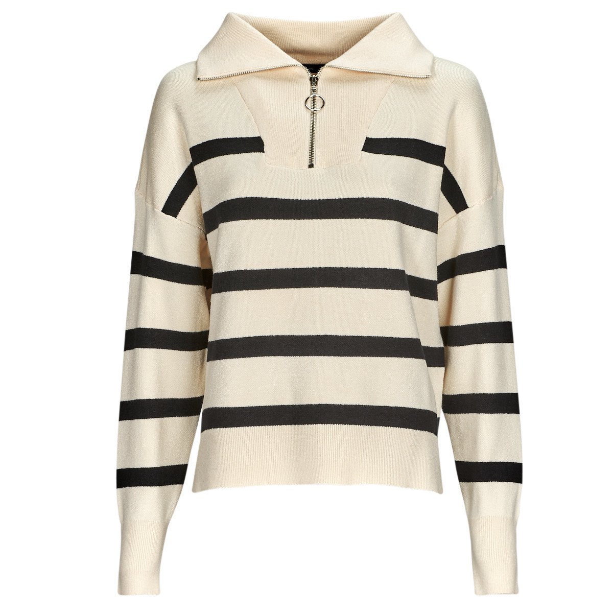 Vero Moda  VMSABA STRIPE LS HIGHNECK BLOUSE GA NOOS  Béžová