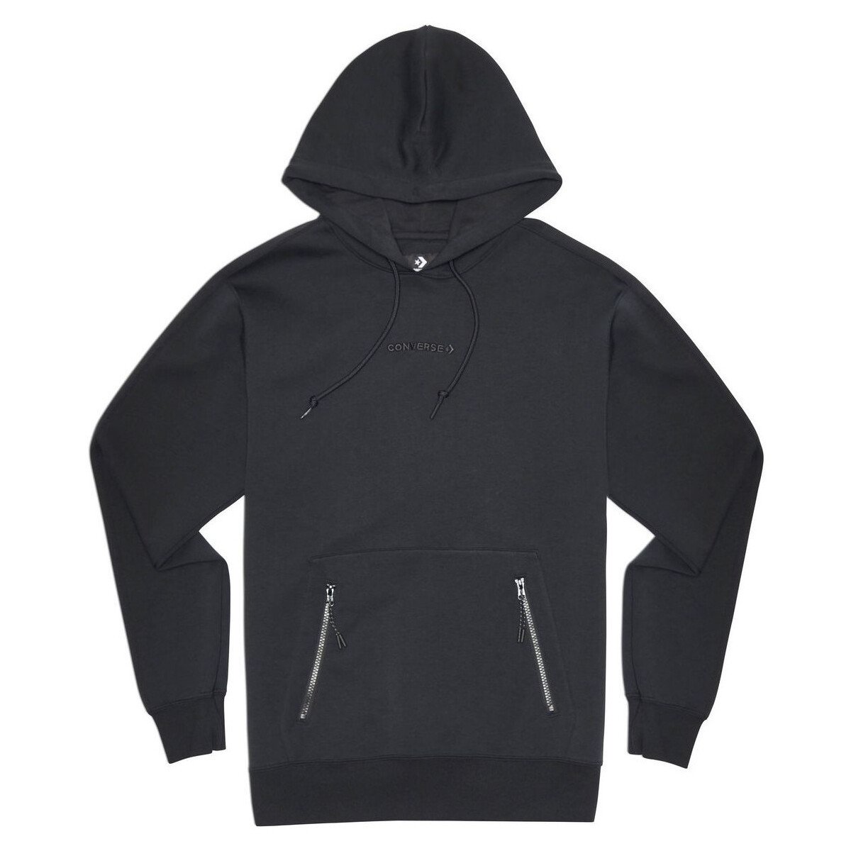 Converse  ZIP POCKET PULLOVER HOODIE  Černá