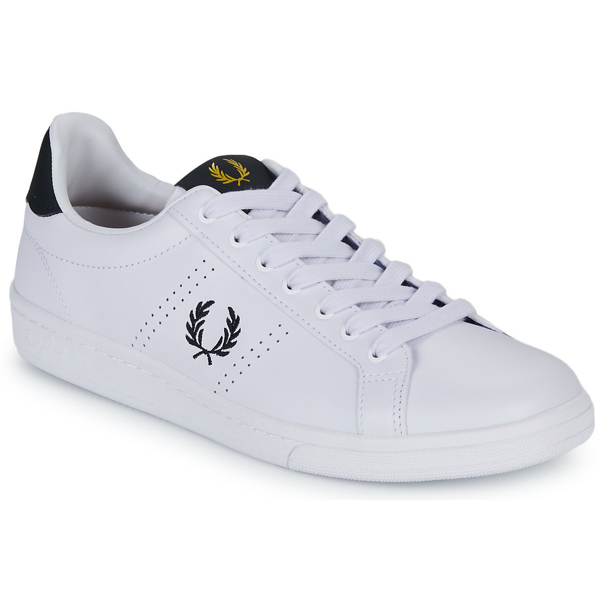 Fred Perry  B721 LEATHER  Bílá