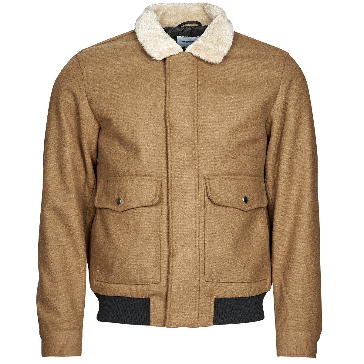 Jack & Jones  JJTOM WOOL BOMBER  Hnědá