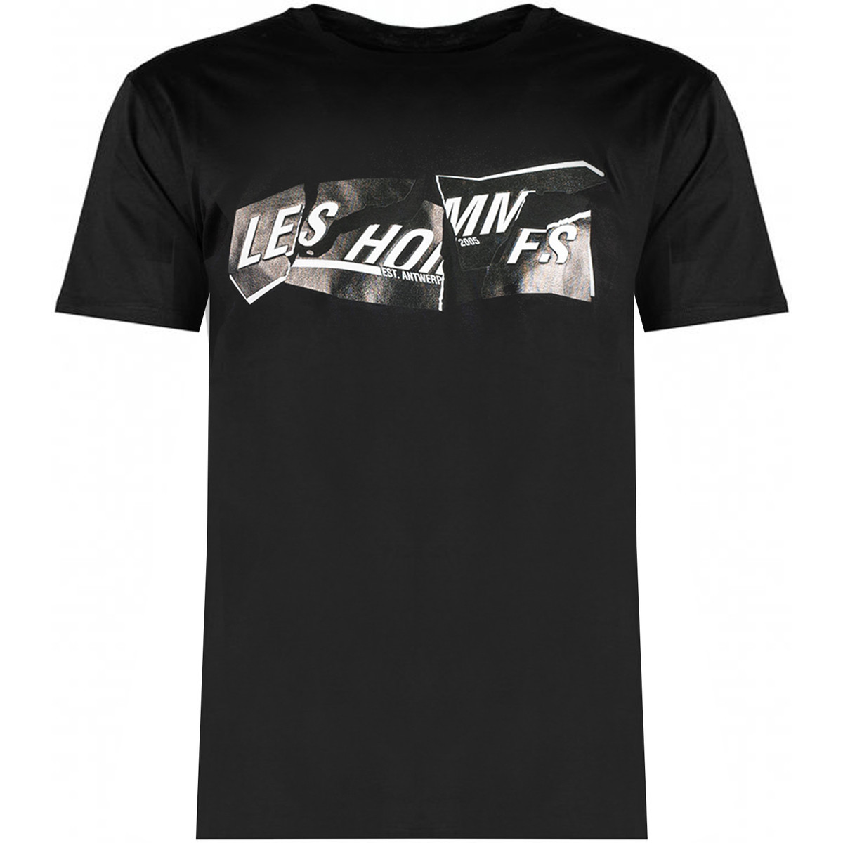 Les Hommes  LLT202-717P | Round Neck T-Shirt  Černá