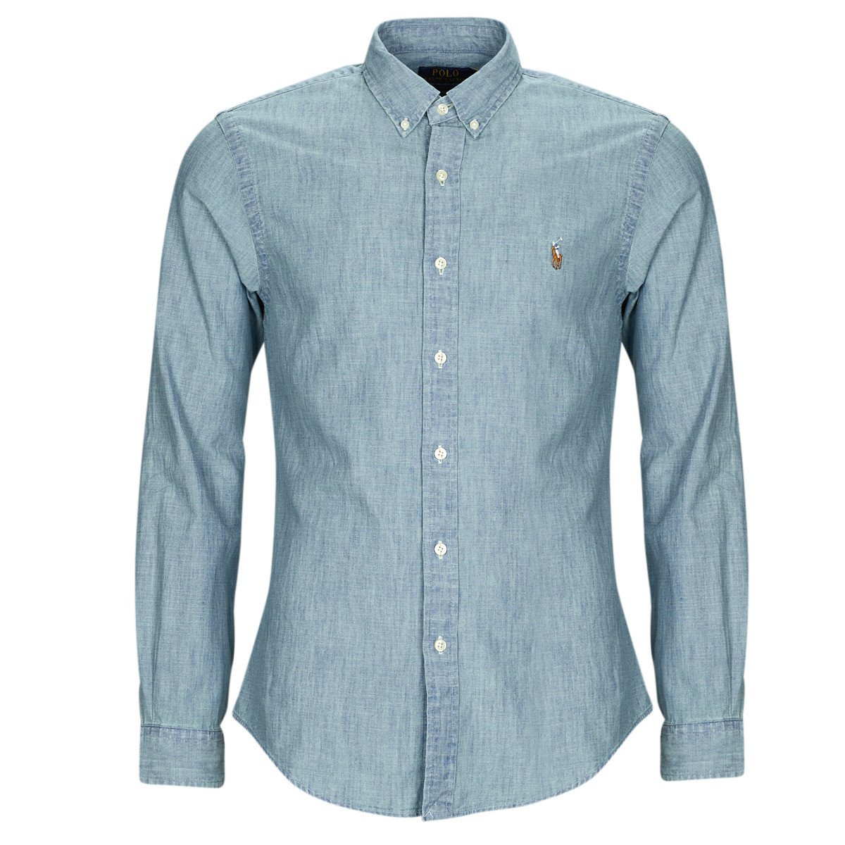 Polo Ralph Lauren  CHEMISE COUPE SLIM EN DENIM  Modrá