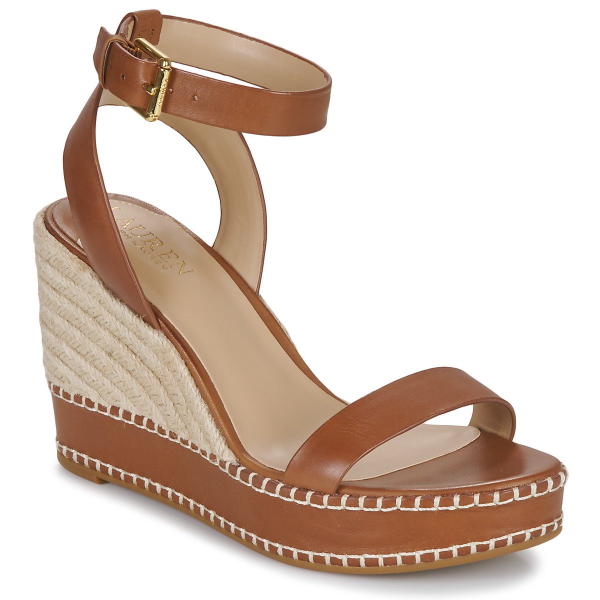 Lauren Ralph Lauren  HILARIE-ESPADRILLES-WEDGE  Hnědá