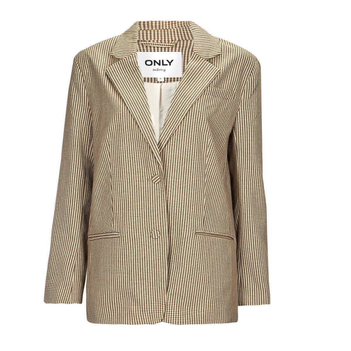 Only  ONLMOLLY L/S OVS CHECK BLAZER TLR  Béžová
