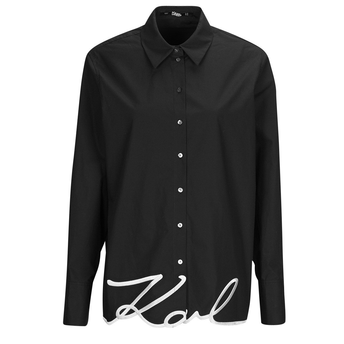 Karl Lagerfeld  KARL HEM SIGNATURE SHIRT  Černá